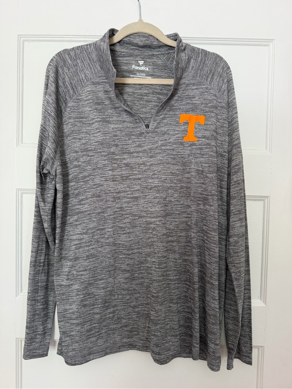 Fanatics Tennessee Volunteers Quarter Zip Pullover Men’s XL Gray Orange Vol NCAA